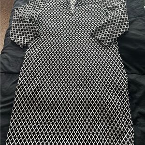 Karen Kane Chic Black and White Geometric Dress